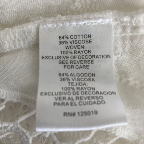 Joseph A Dress Knit Blend Eyelet lace accent Button Back Drop Waist Sz M - Picture 12 of 12